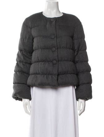 Moncler Wool Faux Fur Jacket