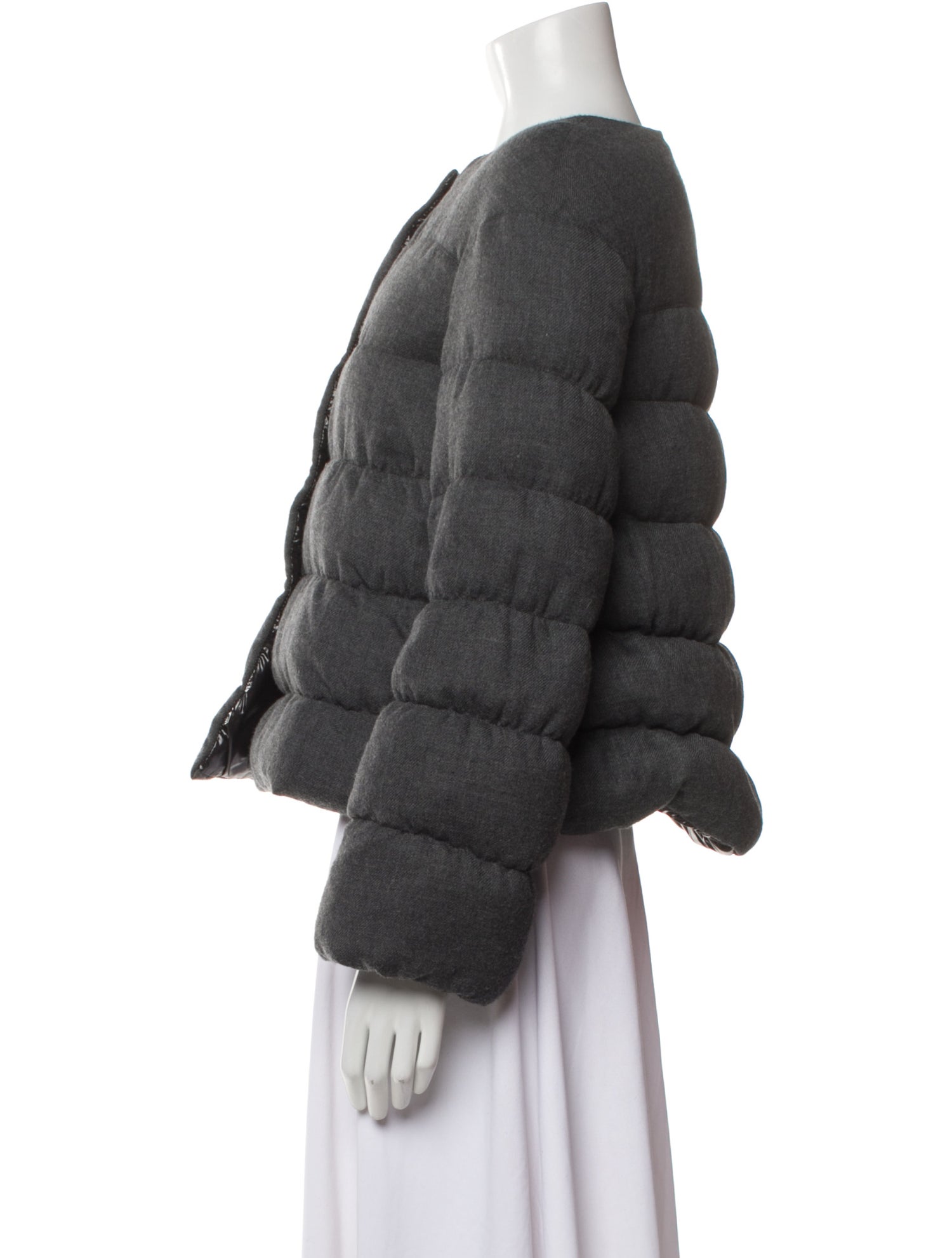 Moncler Wool Faux Fur Jacket