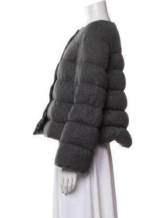 Moncler Wool Faux Fur Jacket