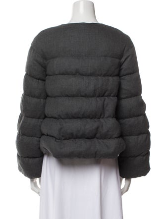 Moncler Wool Faux Fur Jacket