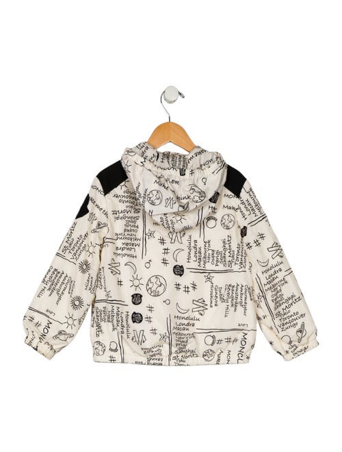 Moncler Girls' Pattern Print Nylon Jacket