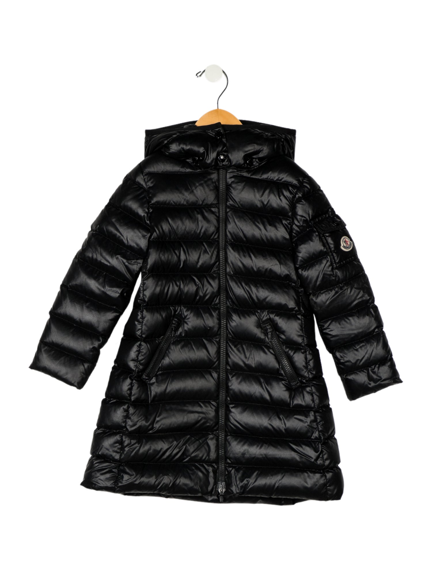 Moncler Toddler Girls' Long Black Coat