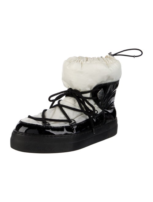 Moncler Patent Leather Lace-Up Boots