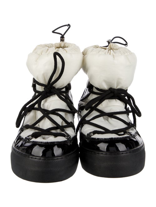 Moncler Patent Leather Lace-Up Boots