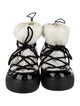 Moncler Patent Leather Lace-Up Boots