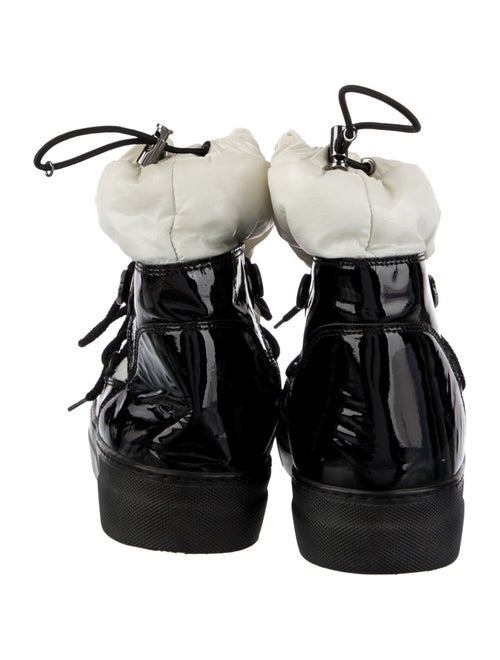 Moncler Patent Leather Lace-Up Boots