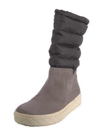 Moncler Suede Colorblock Pattern Boots