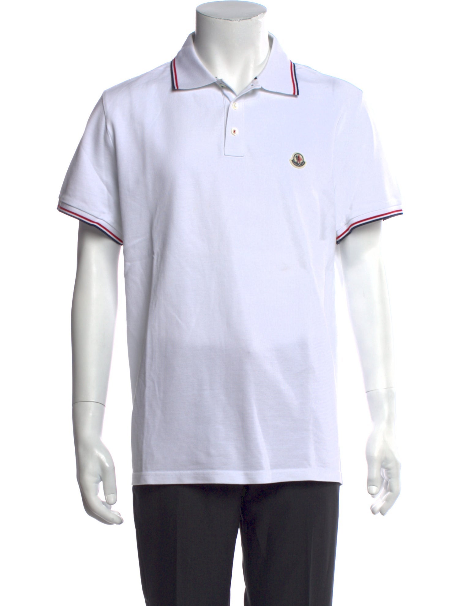 Moncler Colorblock Pattern Crew Neck Polo Shirt
