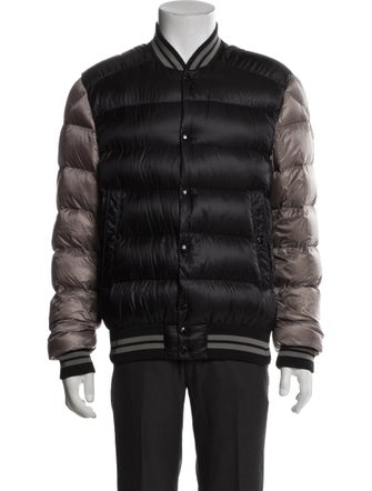 Moncler Goose Down Colorblock Pattern Puffer Coat