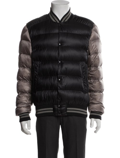 Moncler Goose Down Colorblock Pattern Puffer Coat