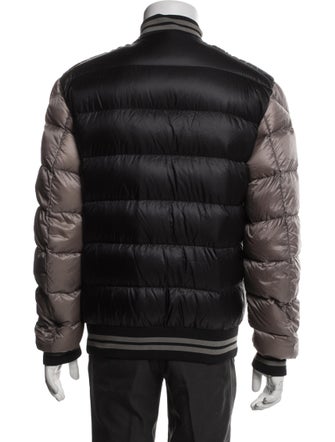 Moncler Goose Down Colorblock Pattern Puffer Coat