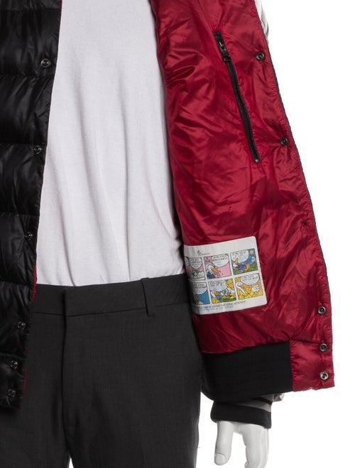 Moncler Goose Down Colorblock Pattern Puffer Coat