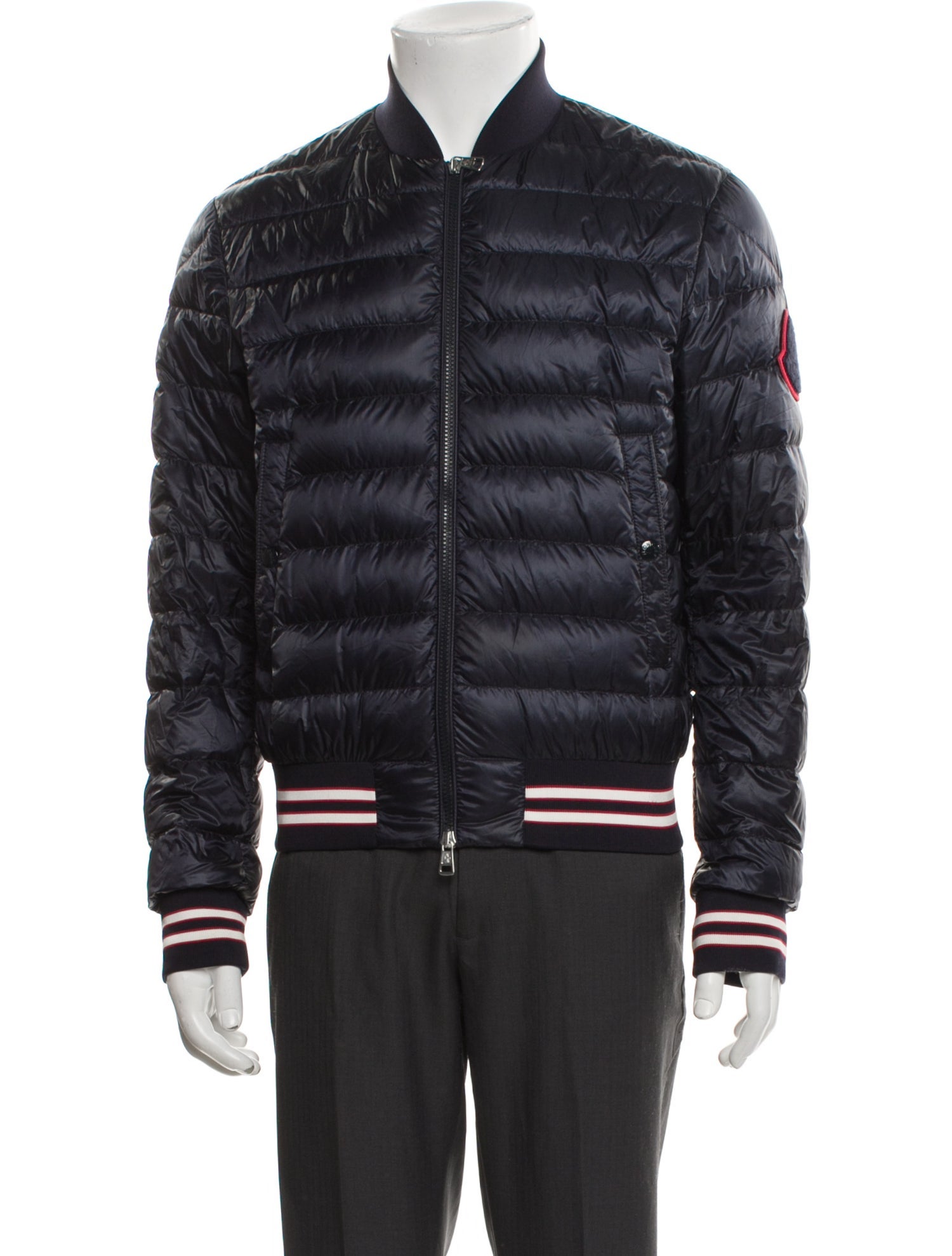 Moncler Striped Puffer Coat