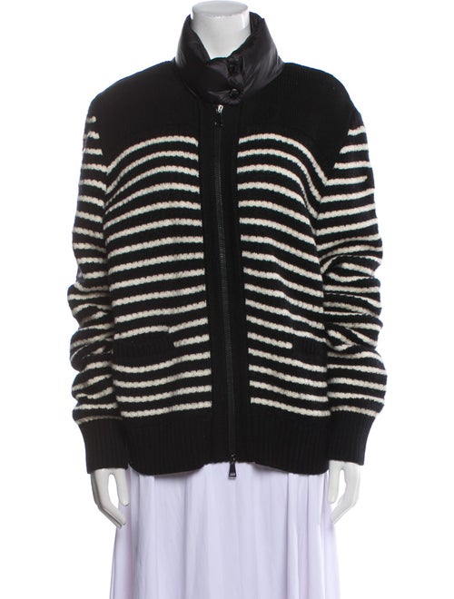Moncler Wool Striped Down Jacket
