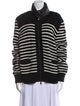 Moncler Wool Striped Down Jacket