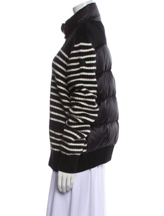 Moncler Wool Striped Down Jacket