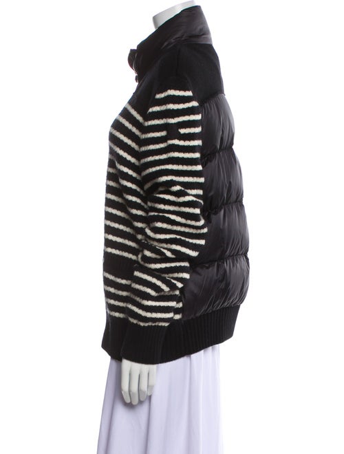 Moncler Wool Striped Down Jacket