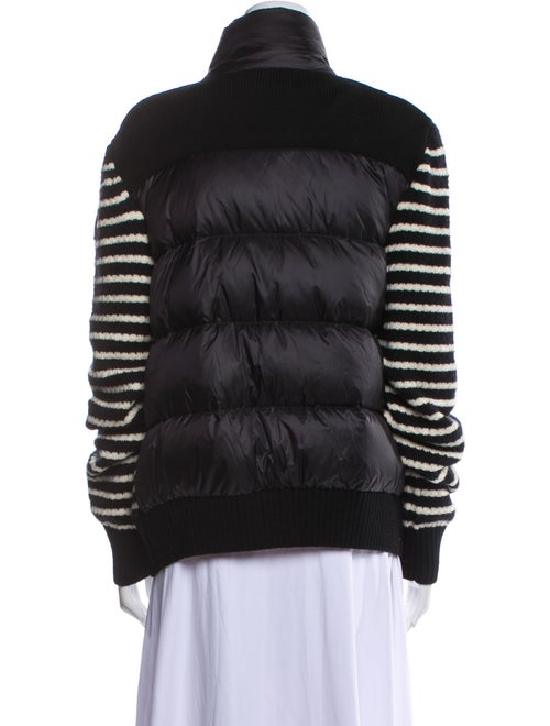Moncler Wool Striped Down Jacket