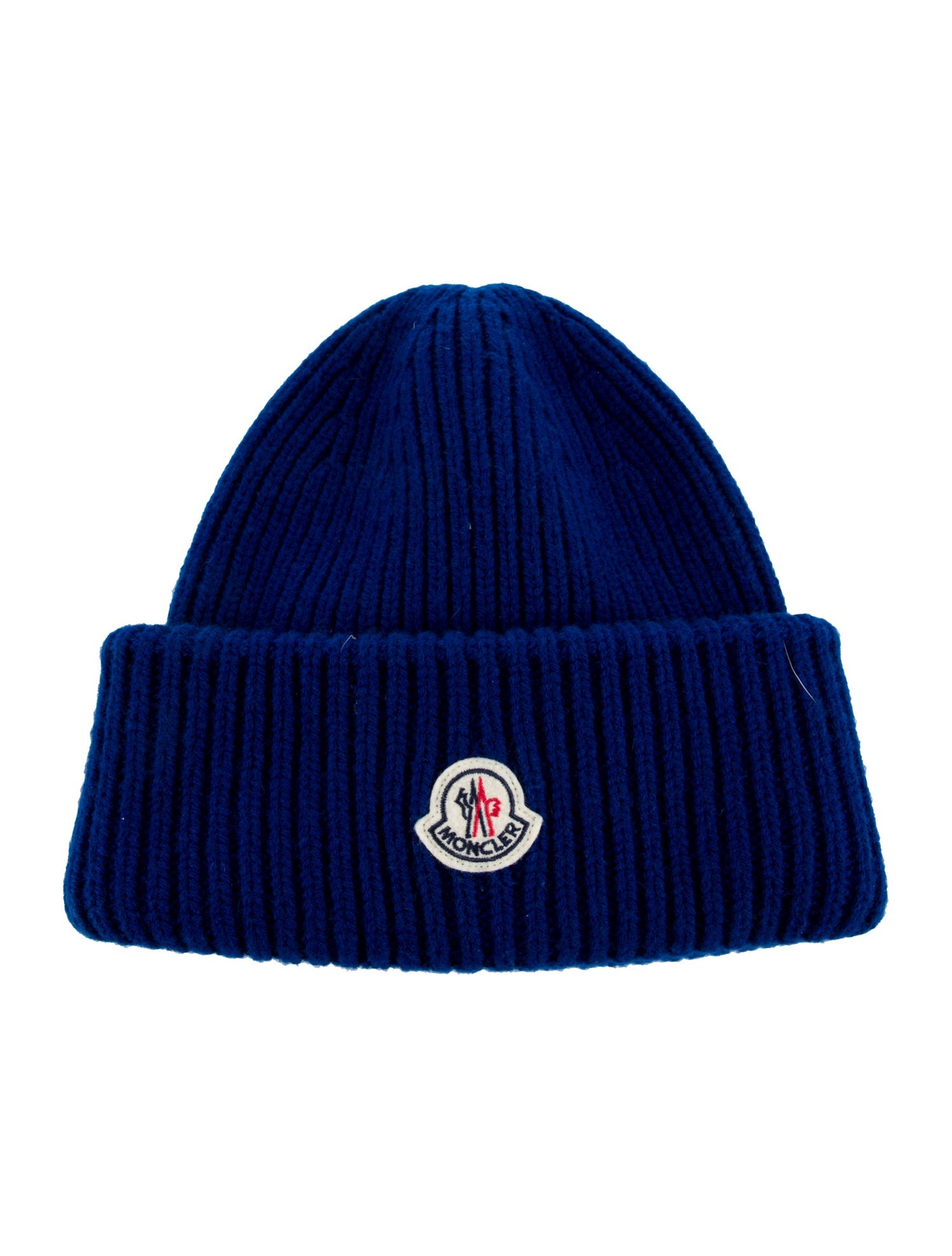 Moncler Blue Wool Beanie w/Tags