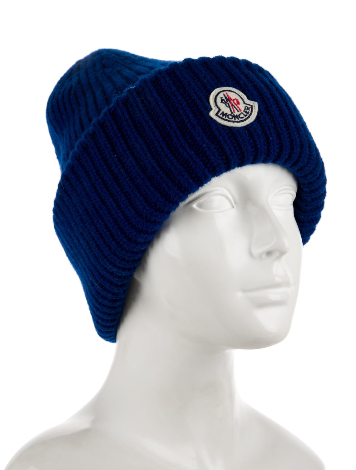 Moncler Blue Wool Beanie w/Tags