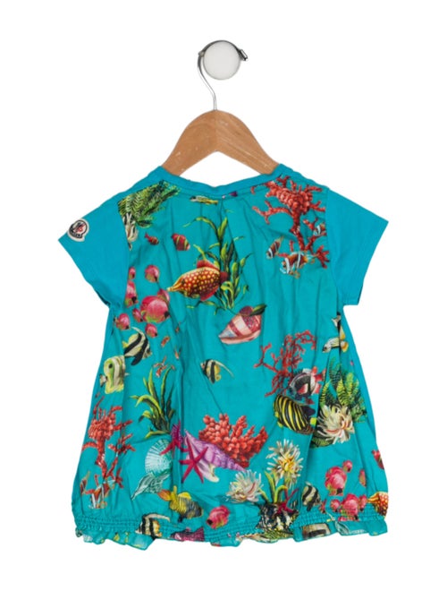 Moncler Toddler Girls' Patterned Short Sleeve Top