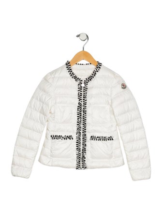 Moncler Girls' Bow-Trim Down Jacket
