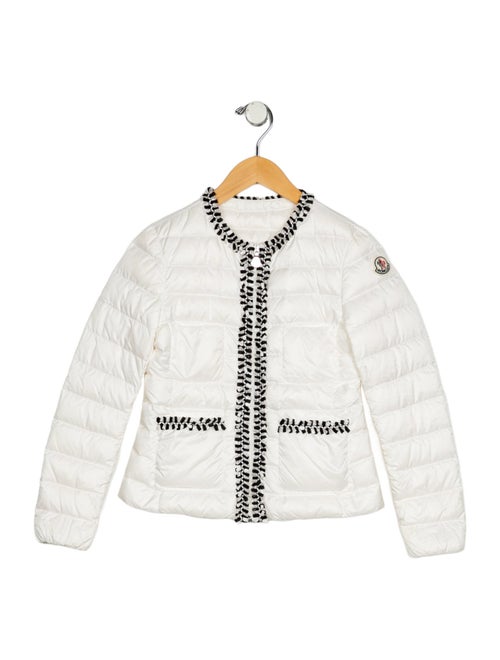 Moncler Girls' Bow-Trim Down Jacket