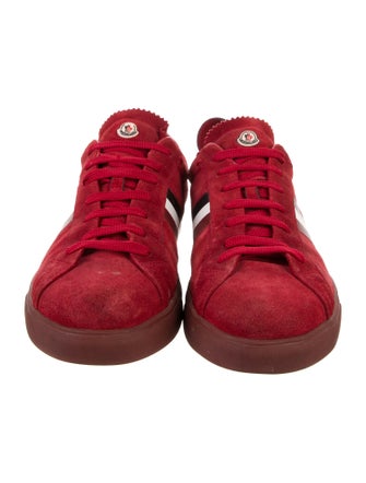 Moncler Leather Embroidered Accent Sneakers