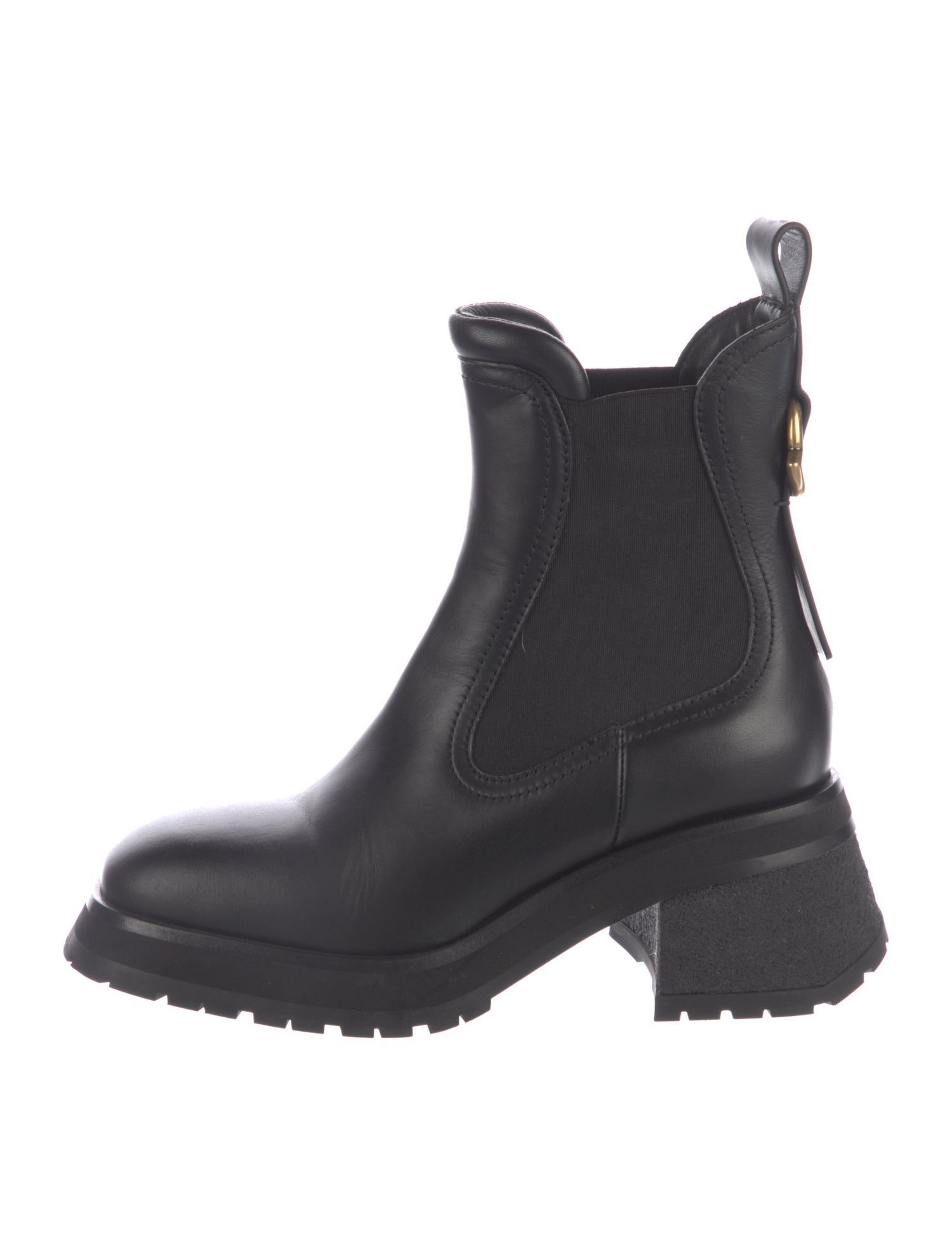 Moncler Leather Chelsea Boots