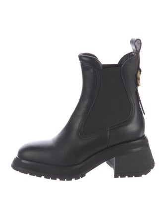 Moncler Leather Chelsea Boots
