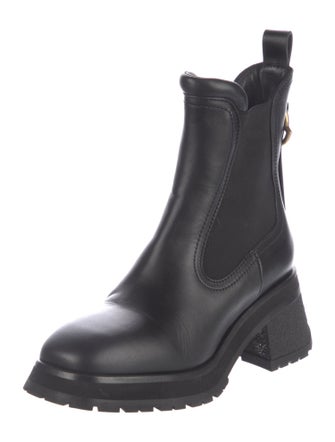 Moncler Leather Chelsea Boots