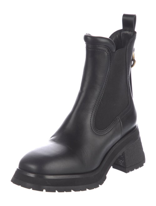 Moncler Leather Chelsea Boots