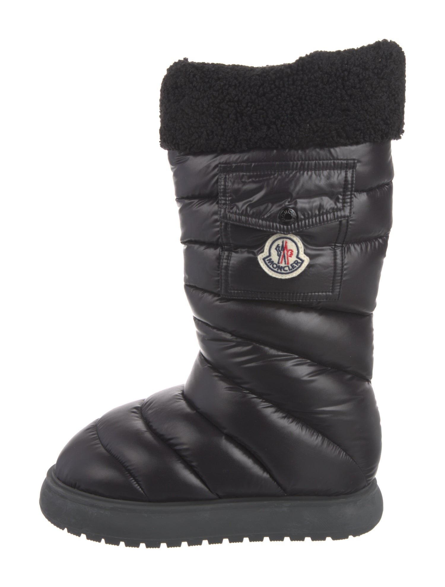Moncler Nylon Embroidered Accent Boots