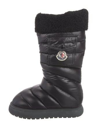 Moncler Nylon Embroidered Accent Boots