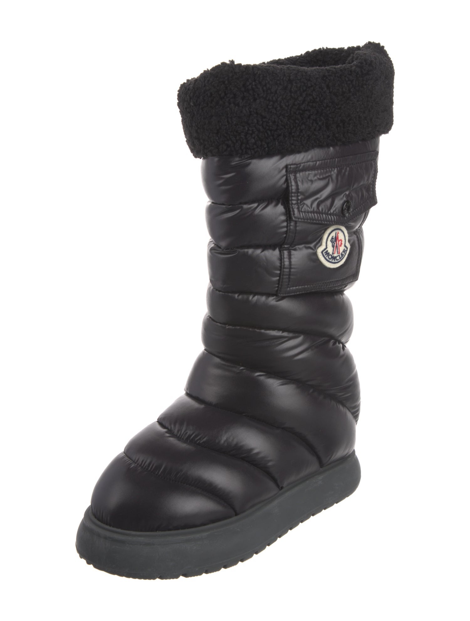 Moncler Nylon Embroidered Accent Boots