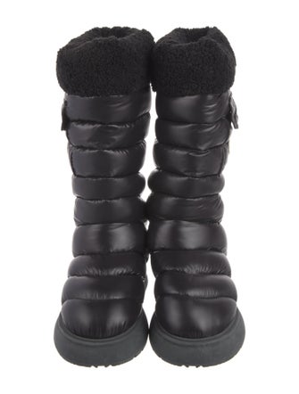 Moncler Nylon Embroidered Accent Boots