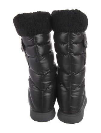 Moncler Nylon Embroidered Accent Boots