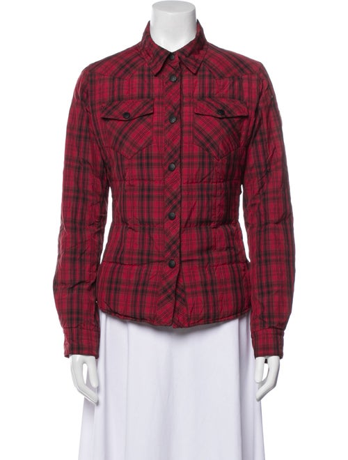 Moncler Grenoble Plaid Print Down Jacket