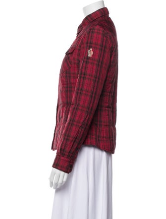 Moncler Grenoble Plaid Print Down Jacket