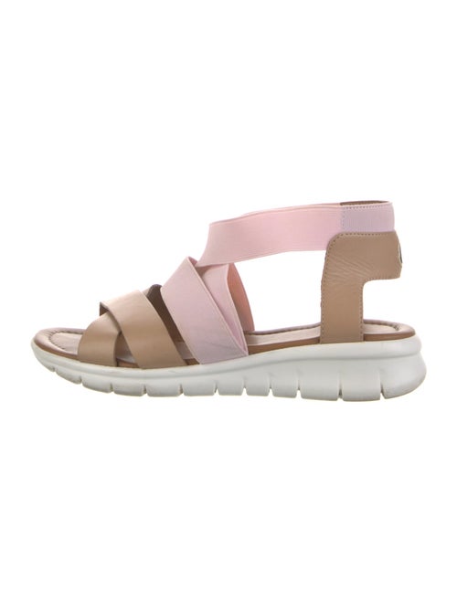 Moncler Leather Cutout Accent Sandals