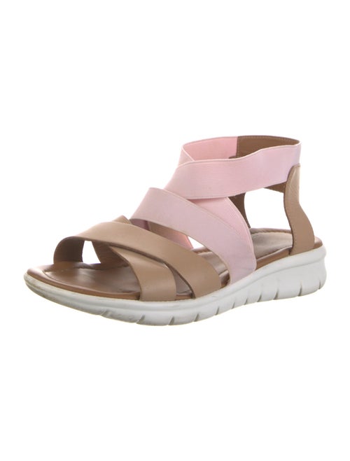 Moncler Leather Cutout Accent Sandals