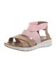 Moncler Leather Cutout Accent Sandals