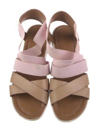 Moncler Leather Cutout Accent Sandals