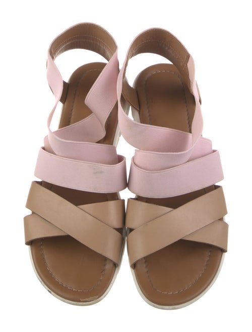 Moncler Leather Cutout Accent Sandals