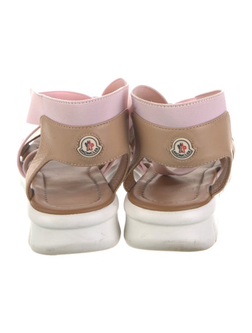 Moncler Leather Cutout Accent Sandals