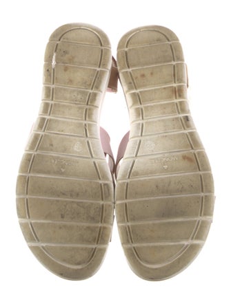 Moncler Leather Cutout Accent Sandals