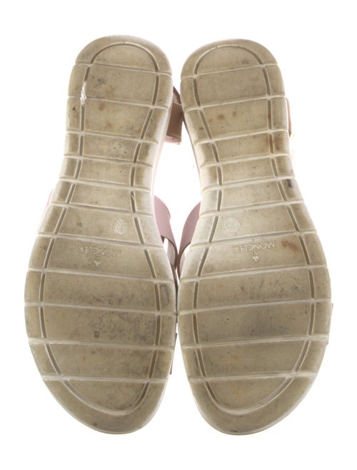 Moncler Leather Cutout Accent Sandals