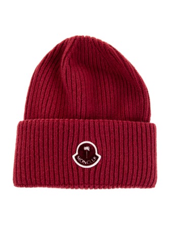 Moncler Knit Logo Beanie Hat