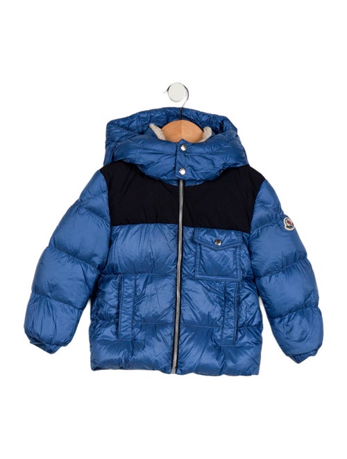 Moncler toddler boys' blue jacket