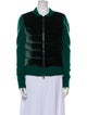 Moncler Wool Colorblock Pattern Bomber Jacket